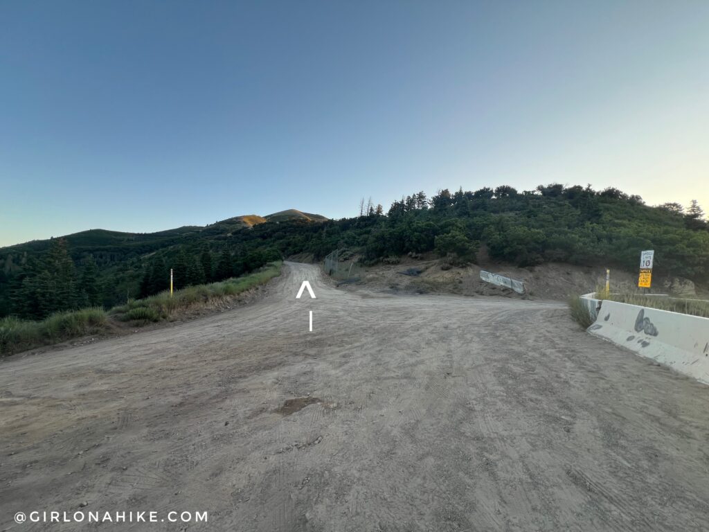 Trailhead for hiking the Kennecott Mine Overlook from Butterfield Peaks Road